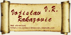 Vojislav Rakazović vizit kartica